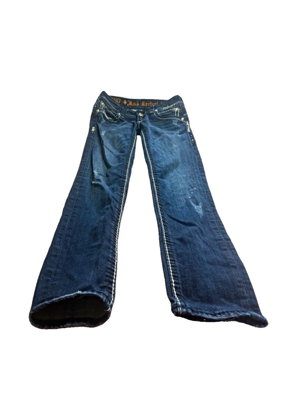 Rock Revival Women’s Medium Wash Stephanie Skinny Jeans! Size 26 28x31